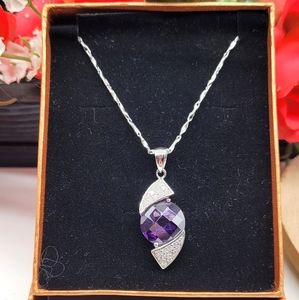 🌹Amethyst silver 925 pendant N chain